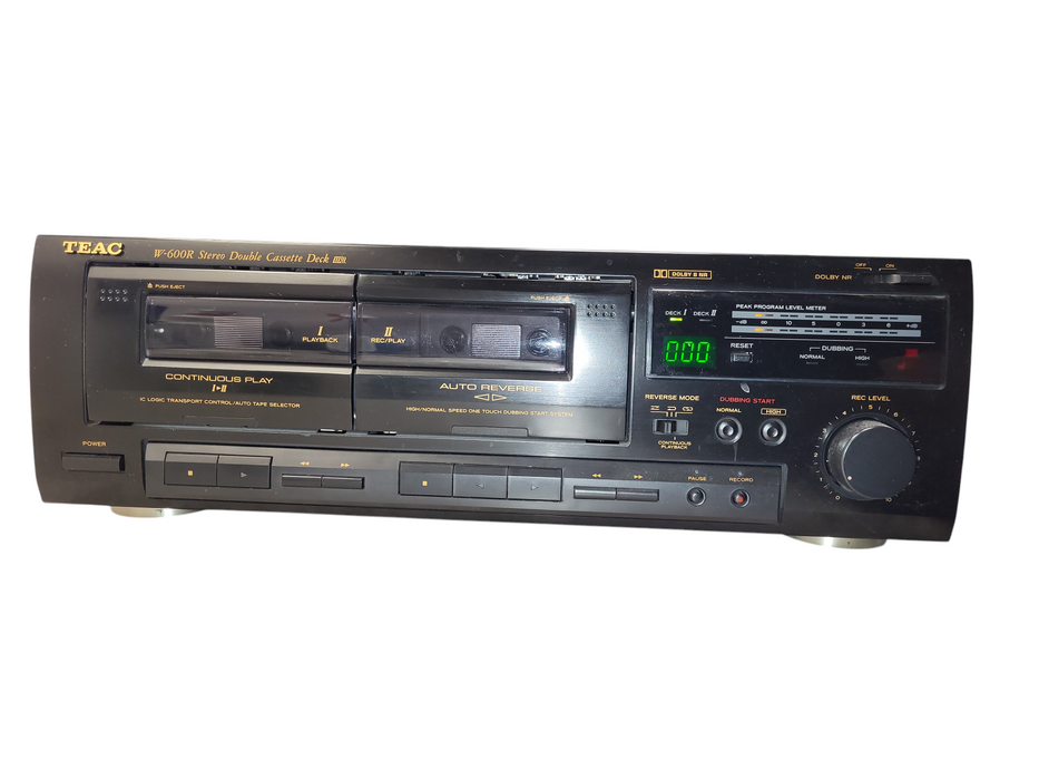 TEAC W-600R Stereo Dual Deck Cassette Player Auto Reverse