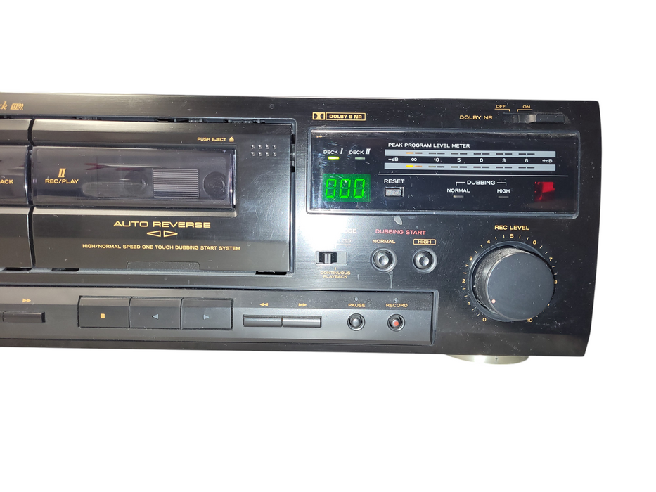 TEAC W-600R Stereo Dual Deck Cassette Player Auto Reverse