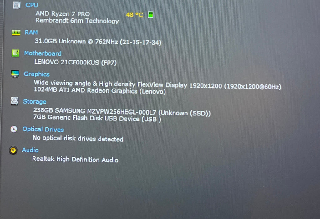 Lenovo ThinkPad T14 Gen 3 TOUCH AMD Ryzen 7 PRO 6850U 32GB RAM 256GB SSD READ!