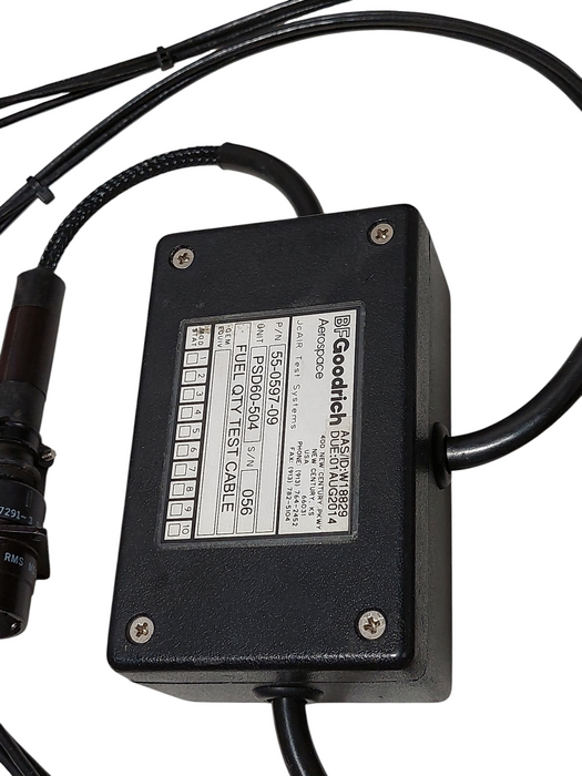 JCAIR PSD60-504 Fuel QuantitySystemTestCable BFGoodrich Aerospace Pn: 55-0597-09