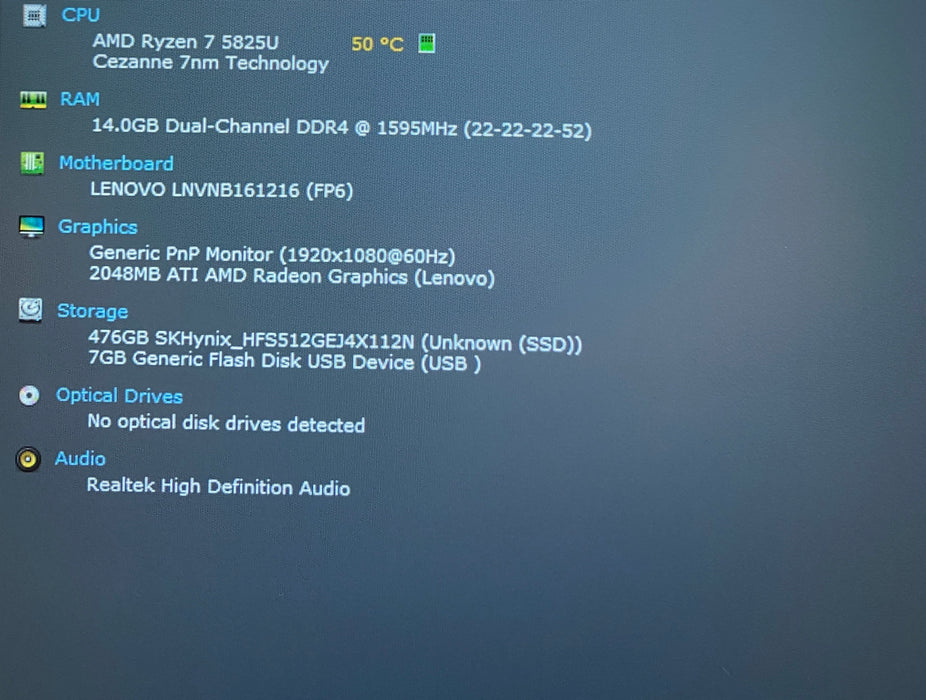 Lenovo ThinkBook 14 G4 ABA TOUCH AMD Ryzen 7 5825U 2GHz 16GB RAM 512GB SSD READ!