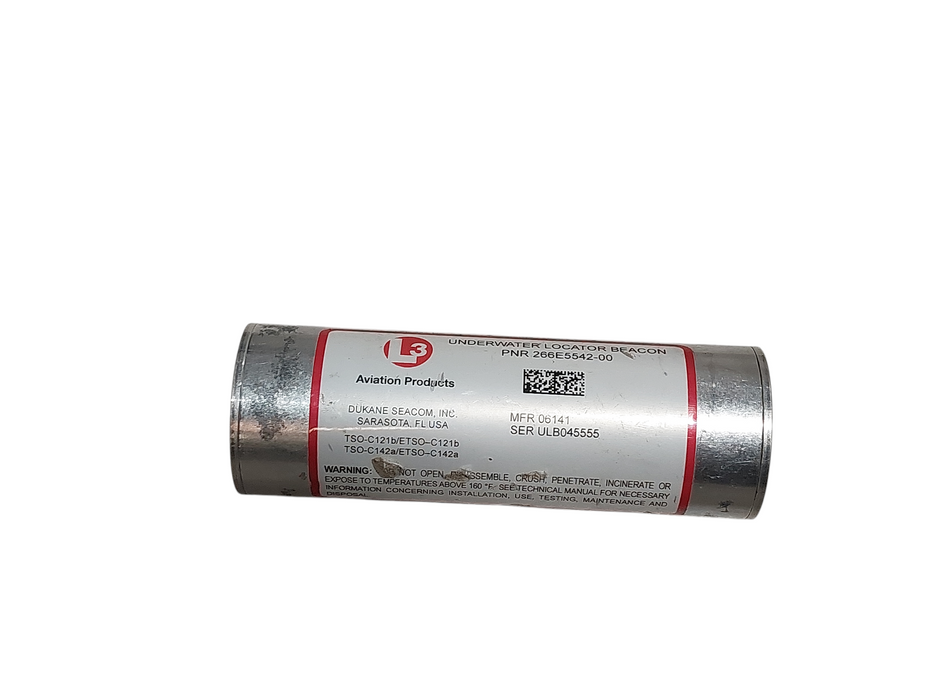 Dukane L3 Aviation Products Underwater Locator Beacon PNR: 266E5542-00