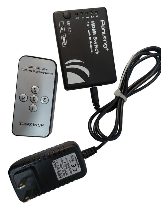 PanLong HDMi Switch 5X1 with IR Remote 3d 1080P =