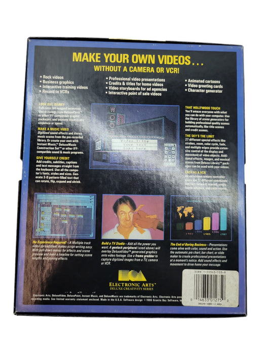 Deluxe Video v1.2 EA Electronic Arts for Commodore Amiga 500 1000 2000 3000 %