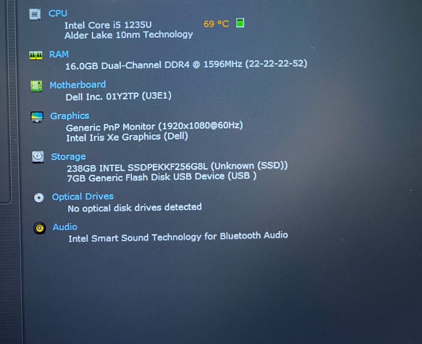 Dell Latitude 5430 Core i5-1235U 1.3Gh 16GB RAM 256GB SSD No Power Adapter READ!