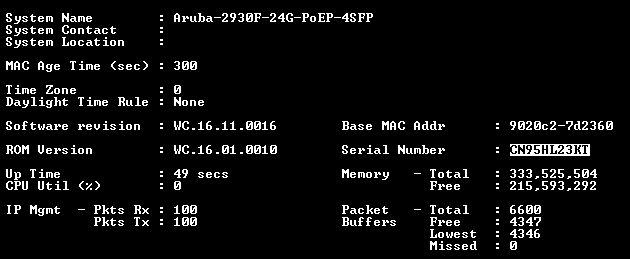 Aruba HP JL261A 2930F 24G PoE+ 4SFP Gigabit Switch