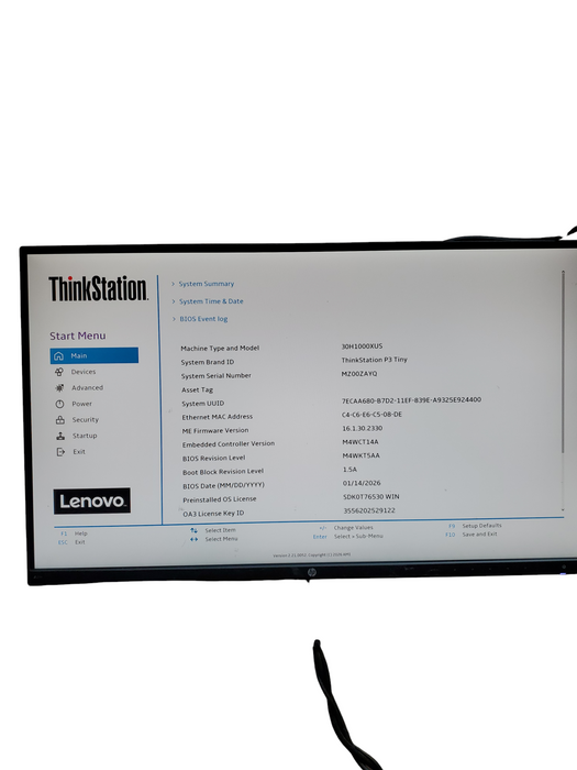 Lenovo ThinkStation P3 Tiny – Intel Core i5-14500 vPro, 16GB DDR5, NO-HDD/SSD