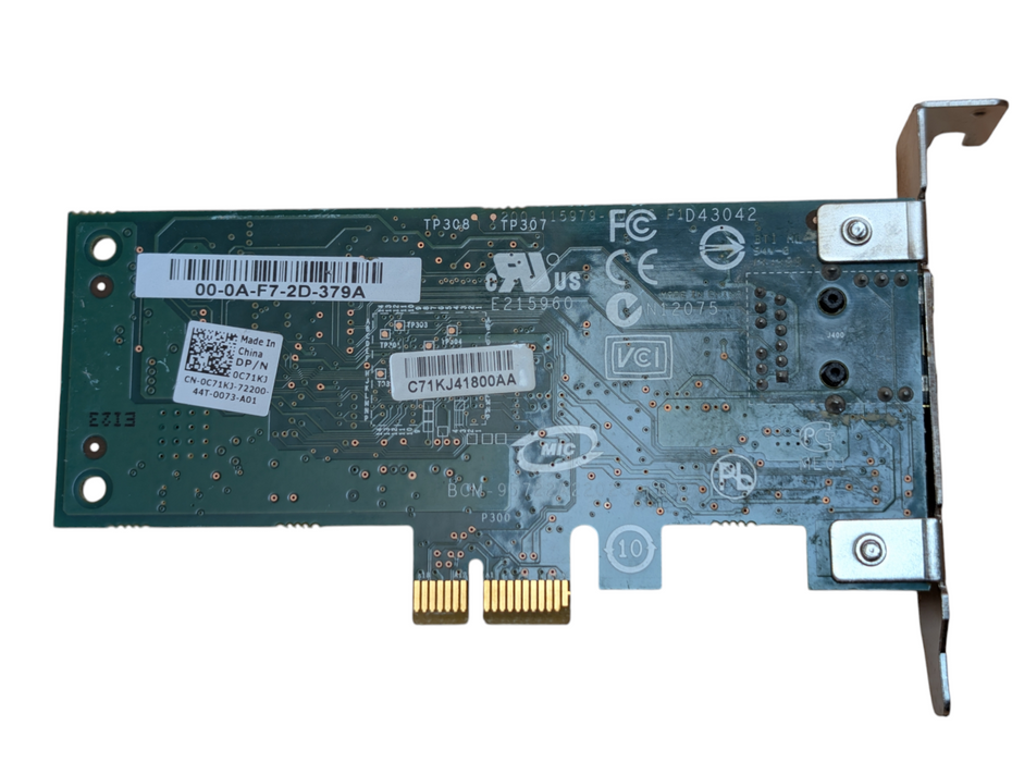 Lot of 10x Dell Broadcom 0C71KJ PCIe Gigabit Adaptor Low Profile