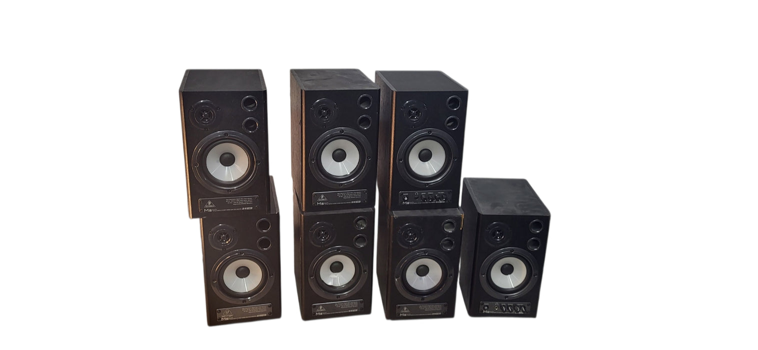 Lot of 7 Behringer MS40 Active Studio Monitor Speakers Mixed Condition | READ