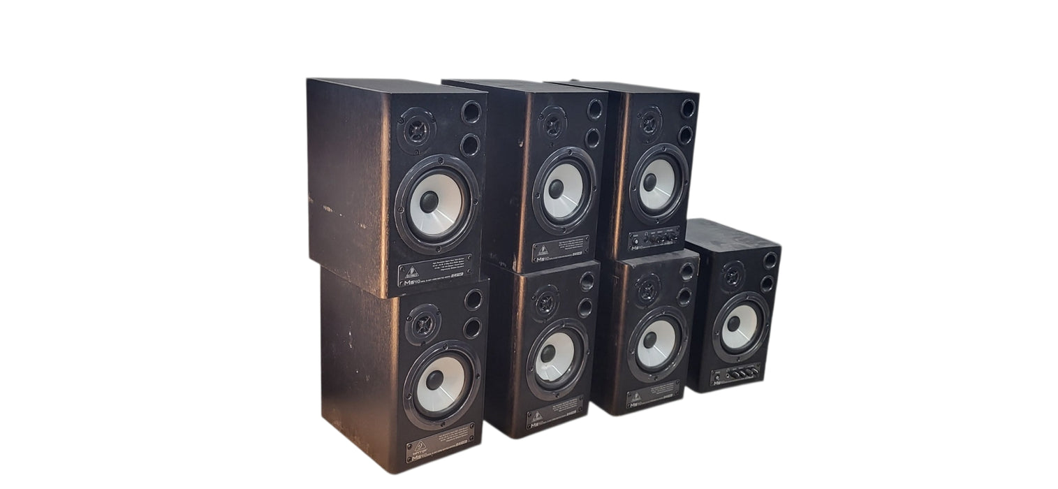 Lot of 7 Behringer MS40 Active Studio Monitor Speakers Mixed Condition | READ