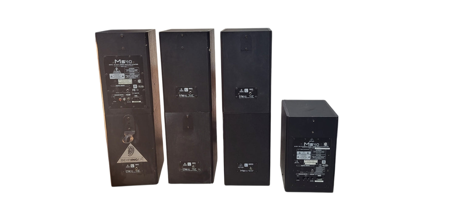 Lot of 7 Behringer MS40 Active Studio Monitor Speakers Mixed Condition | READ
