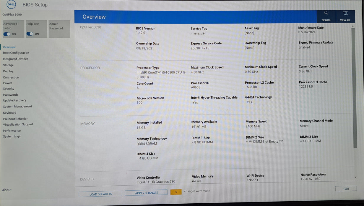 Dell OptiPlex 5090 SFF | Intel Core i5-10500 @3.10GHz, 16GB DDR4, 256GB NVMe