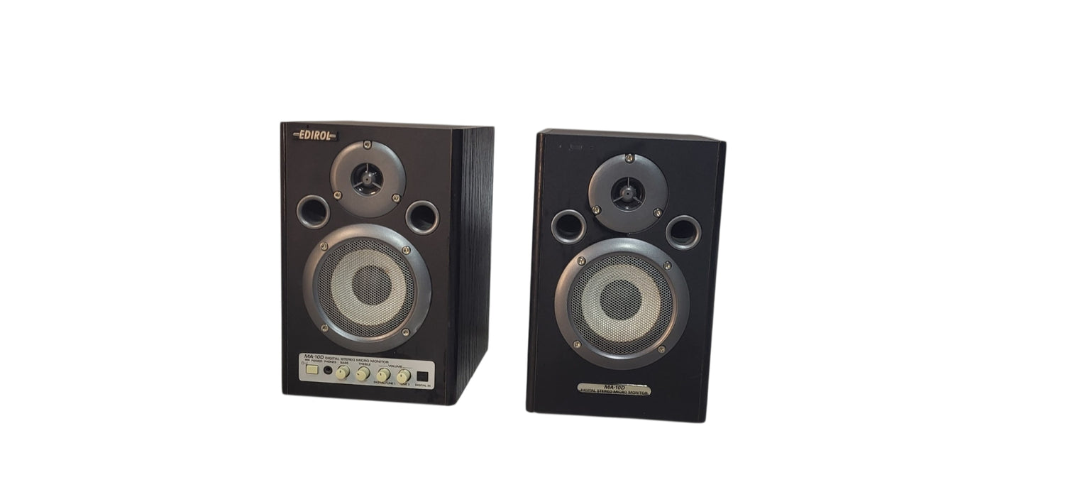 Roland Edirol MA-10DBK Powered Digital Stereo Monitor Speakers Pair | READ