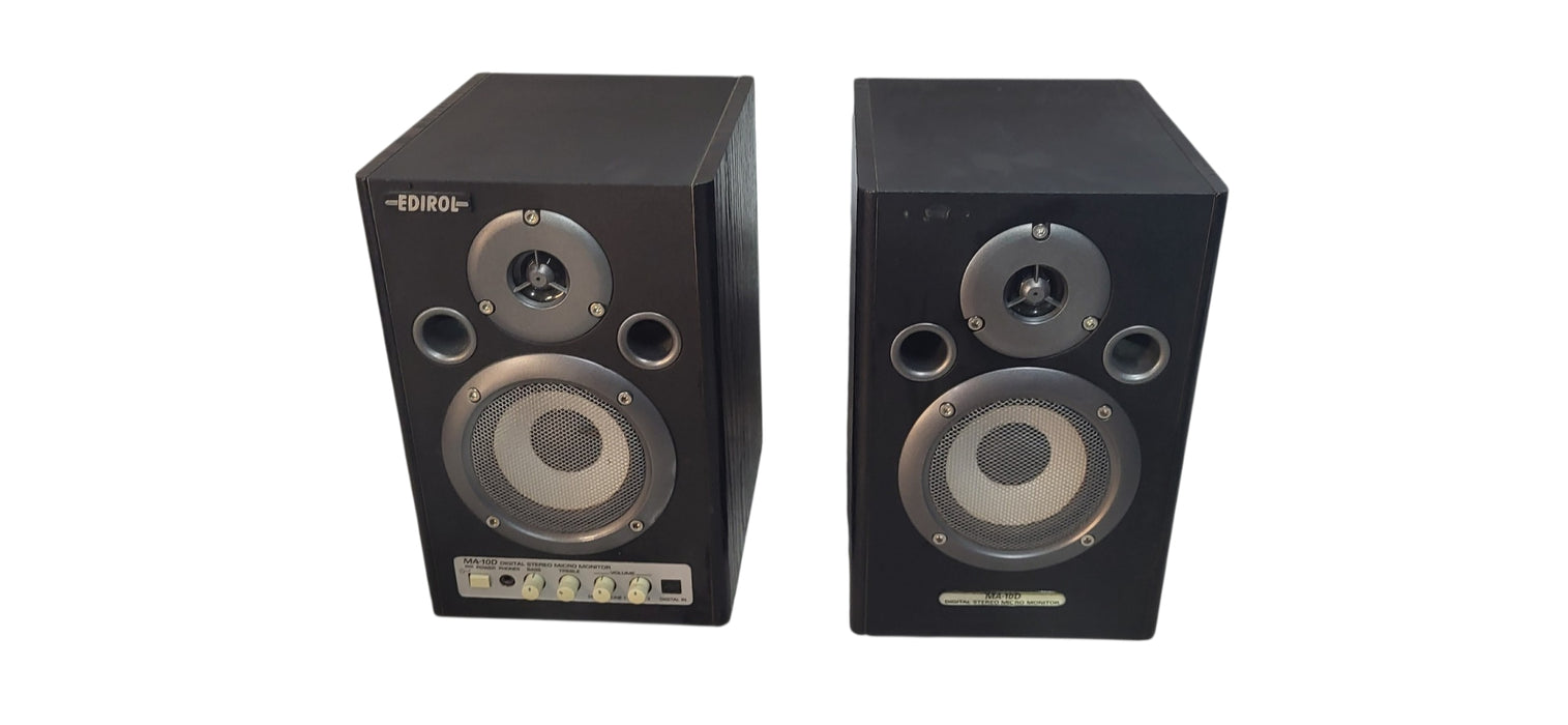 Roland Edirol MA-10DBK Powered Digital Stereo Monitor Speakers Pair | READ