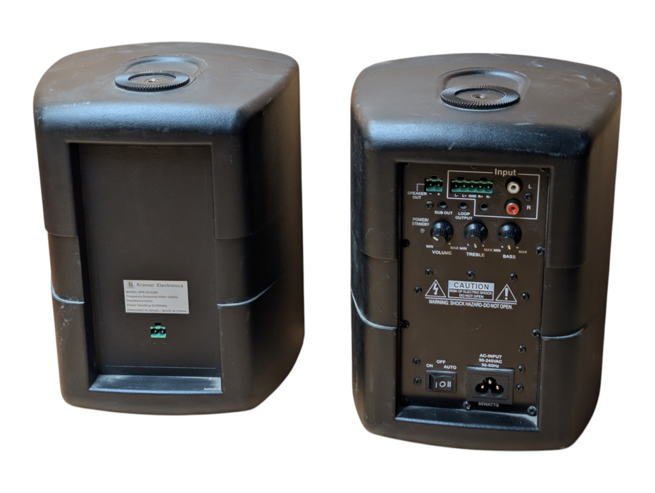 Pair of Kramer SPK-OCA504 Black powered speakers