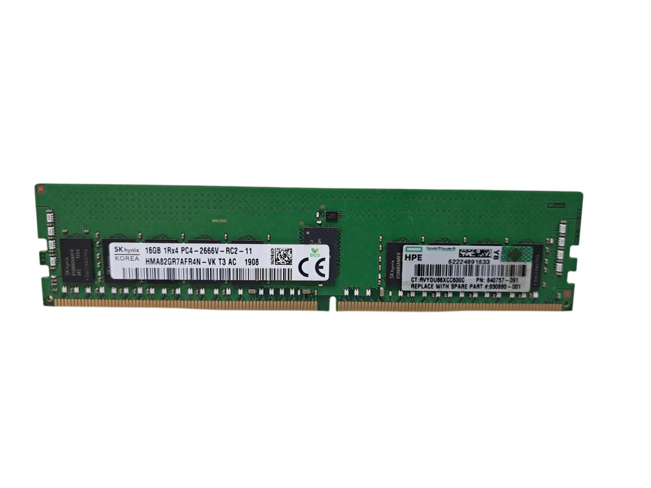 SK Hynix 16GB 2Rx8 PC4-2666V-RC2 DDR4 Server Memory | HMA82GR7AFR4N-VK