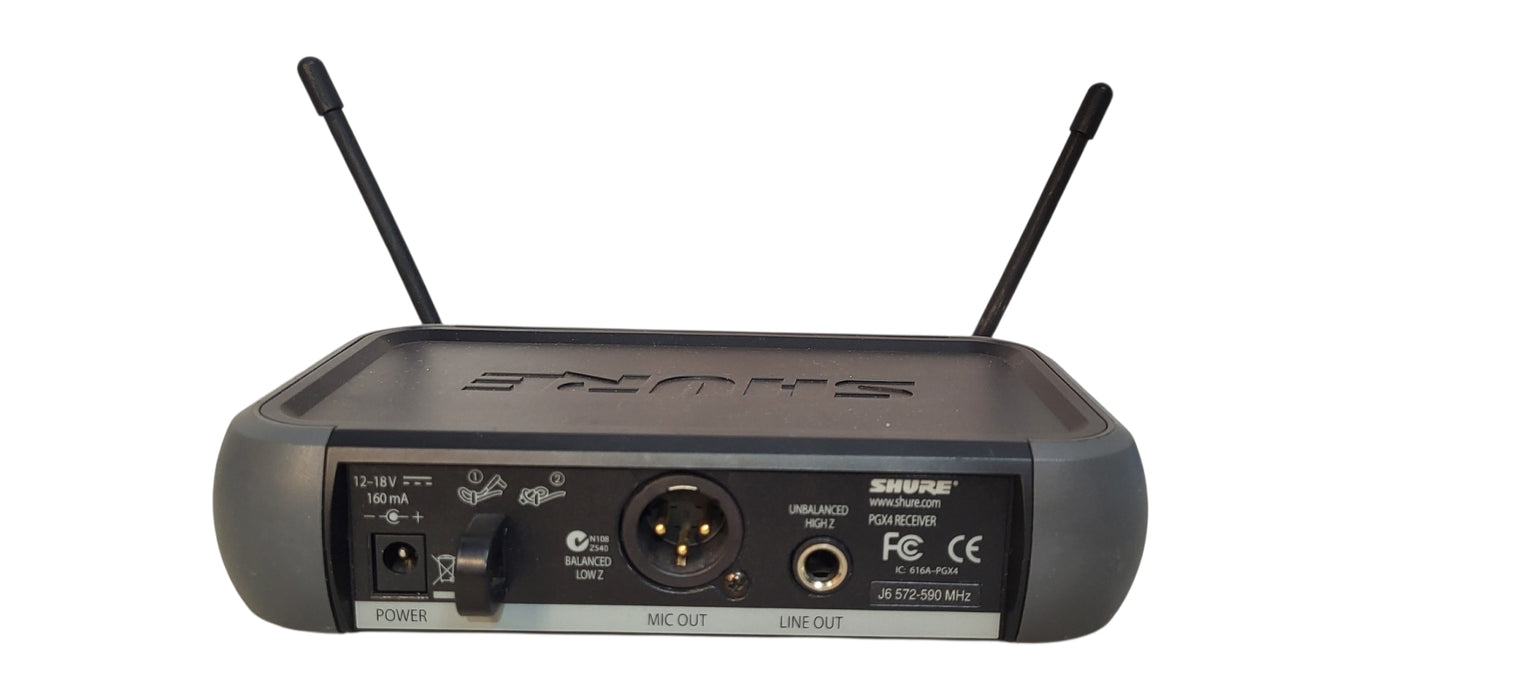 Shure PGX4 J6 Wireless Receiver J6 572-590 MHz w/ AC