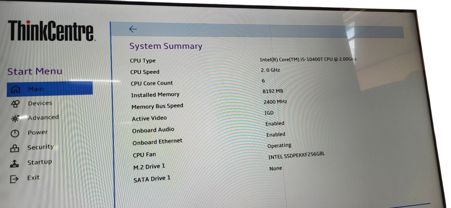 Lenovo ThinkCentre M70Q Gen 2 USFF i5-10500T CPU | 8GB DDR4 | 256GB NVMe