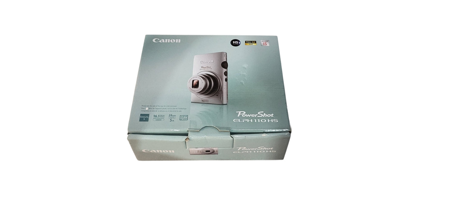 Canon PowerShot ELPH 110 HS Digital Camera W/ Battery, Chager and Box