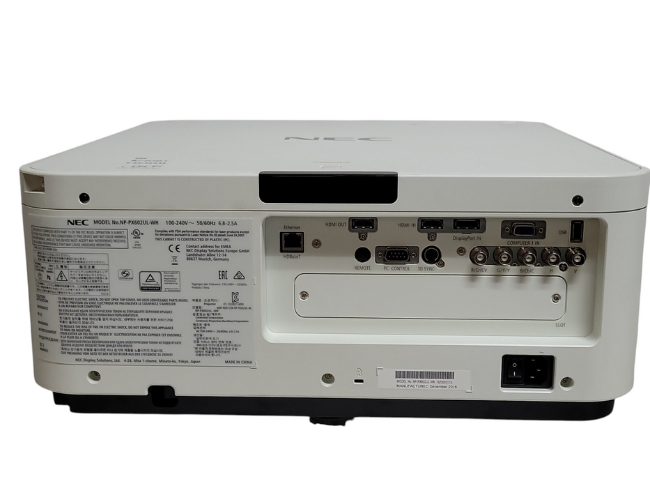 NEC NP-PX602UL-WH Laser Projector 6000 Lumens WUXGA HDMI, No Lens, READ