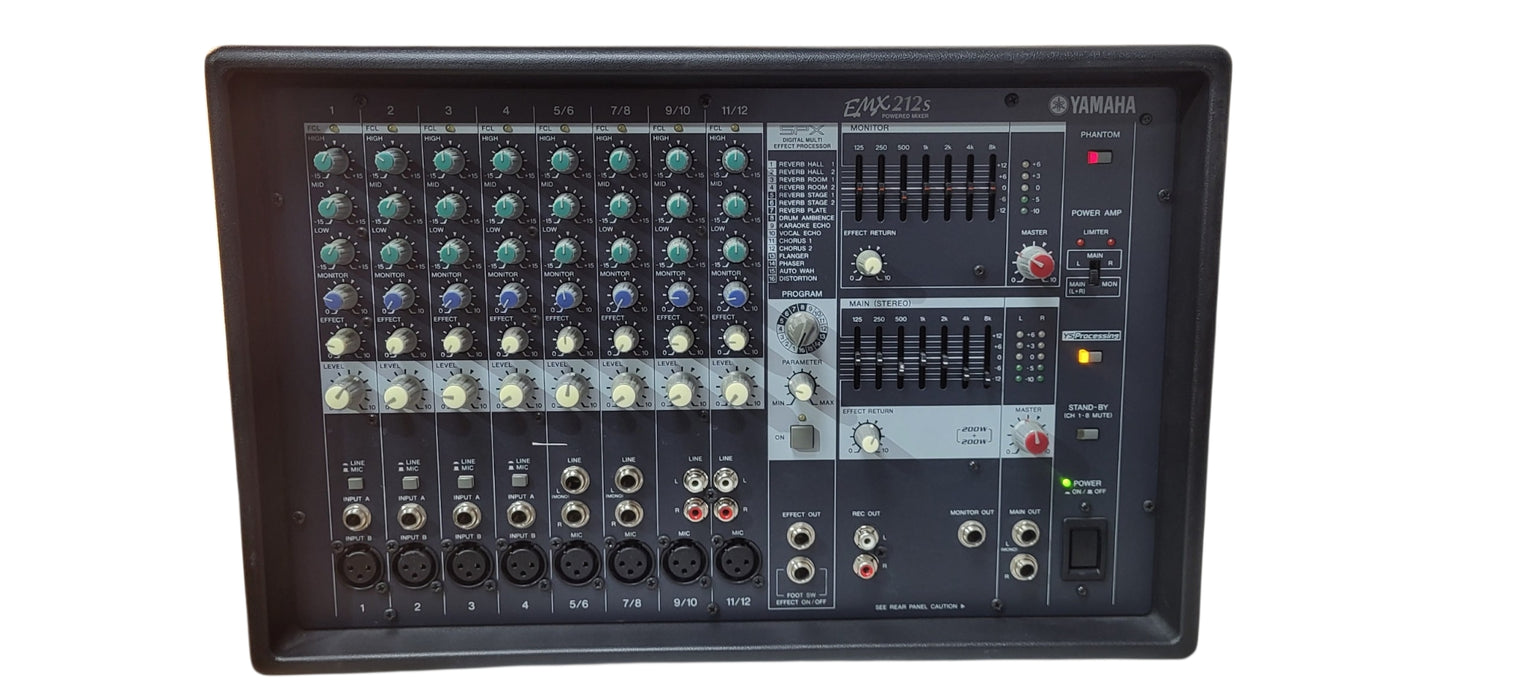 Yamaha EMX 212S 12-Channel 16 SPX Phantom Powered Stereo Mixer Amplifier
