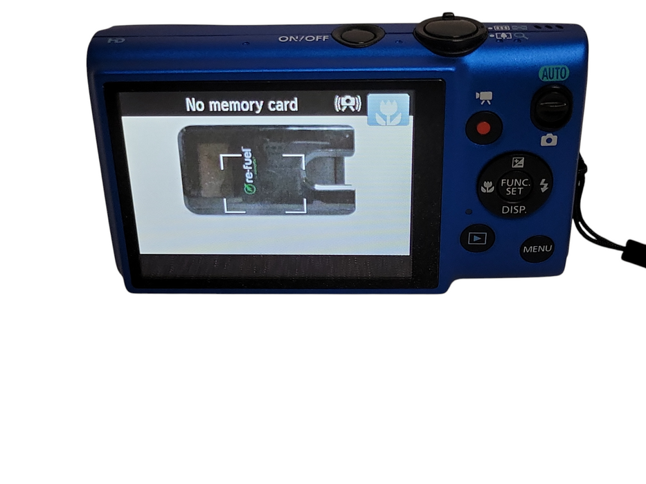 Canon PowerShot ELPH 115 IS Blue Digital Camera 16.0MP 8x Optical Zoom, READ