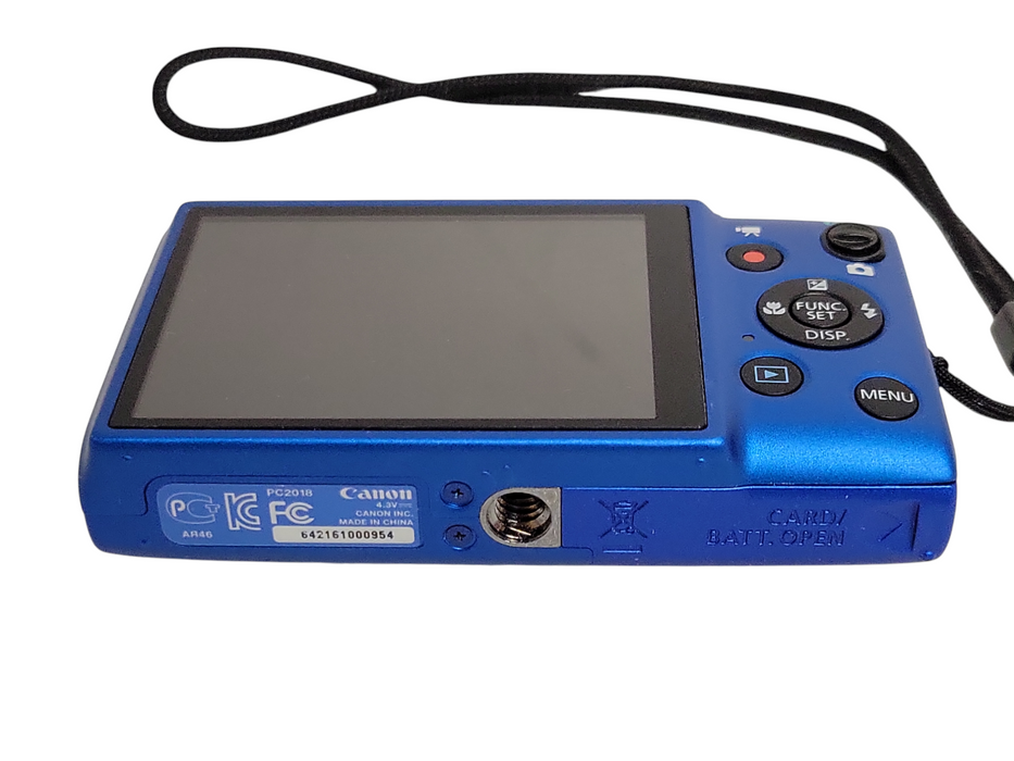Canon PowerShot ELPH 115 IS Blue Digital Camera 16.0MP 8x Optical Zoom, READ