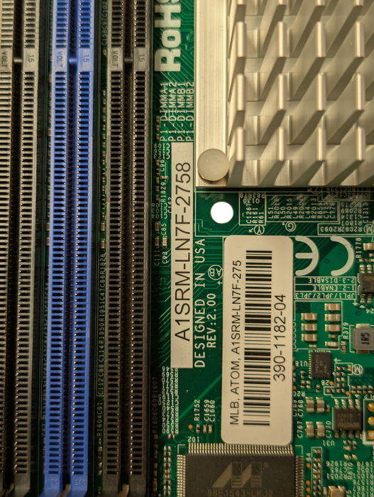 Supermicro CSE-510 A1SRM-LN7F-2758 A1SA7 Intel Atom C2758 8GB RAM Server
