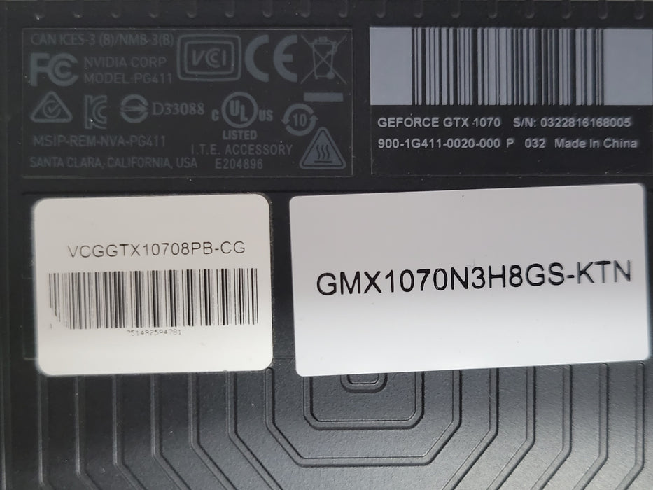 NVIDIA GeForce GTX 1070 8GB GDDR5 Graphics card