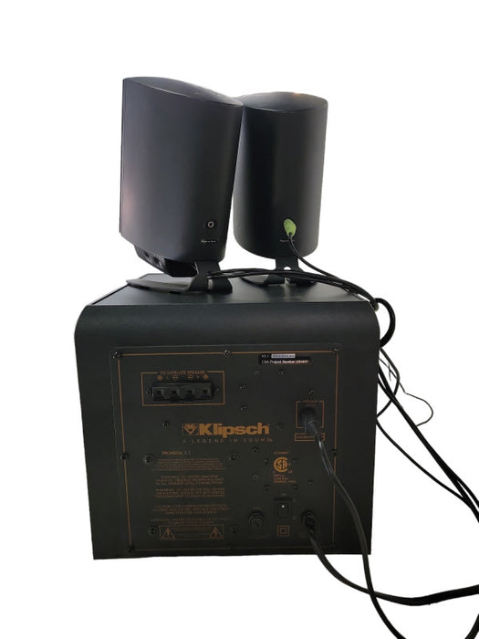 Klipsch Promedia 2.1 Sound System Subwoofer and Pair of  Speakers