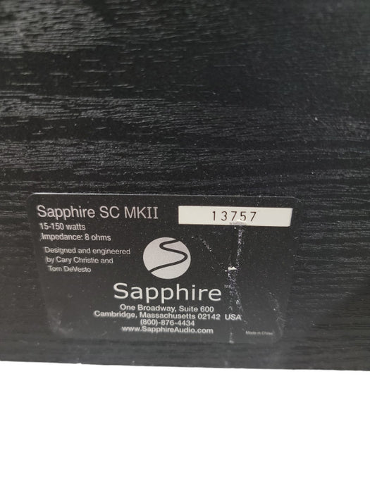 1xSapphire SBL Speaker  and 1x Sapphire SC MKII Speaker