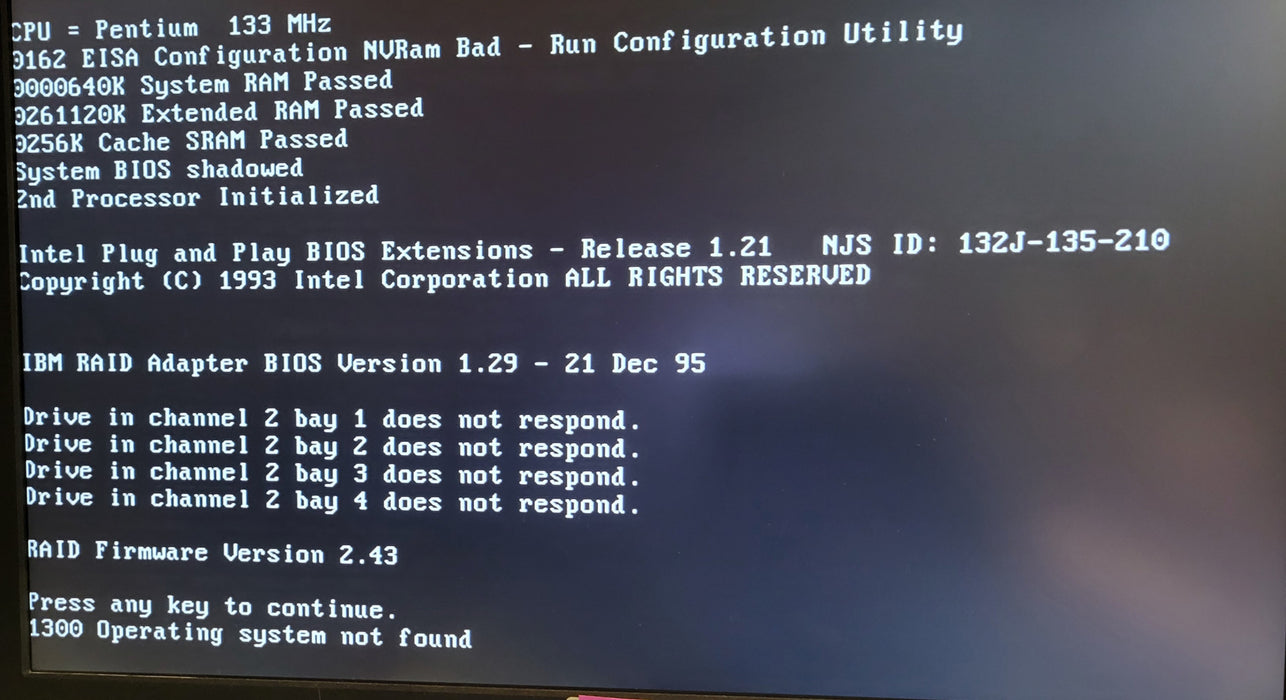 IBM PC Server 320 w/ Intel Pentium 133Mhz 255MB RAM *READ*