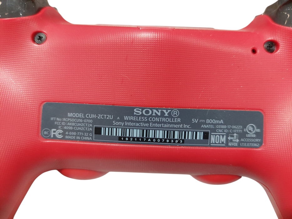 Red PS4 Controller Model: CUH-ZCT2U
