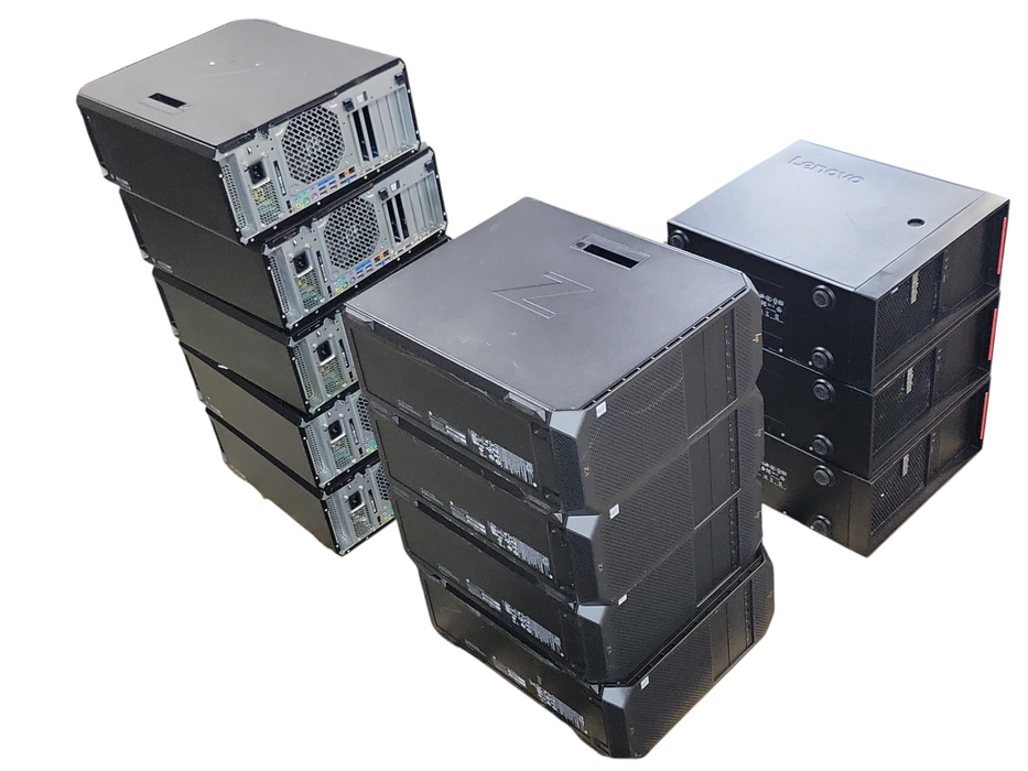Lot of 12x (9x HP Z4 G4 and 3x Lenovo P520C) Workstations with RAM, See detail