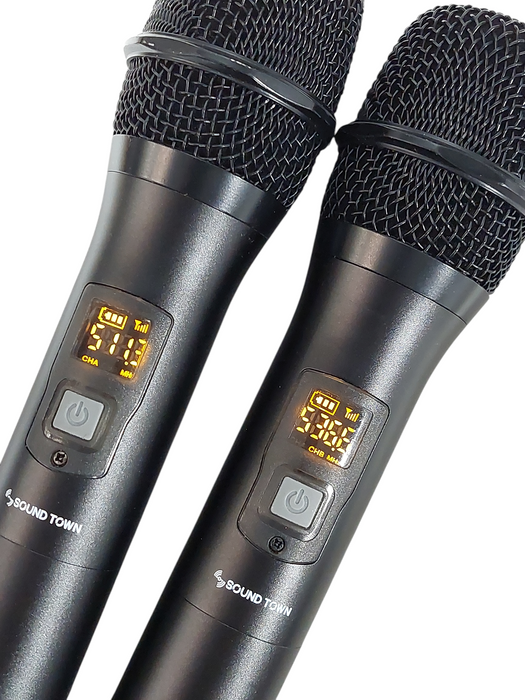 2- Sound Town Microphones Professional Wireless UHF