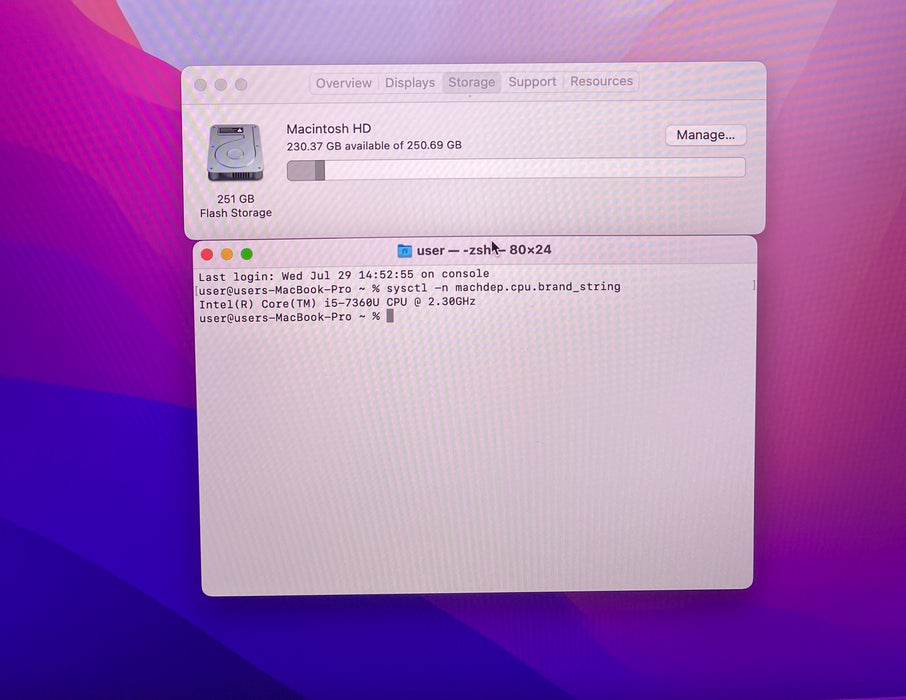 Apple MacBook Pro 13" 2017 i5-7360U 8GB RAM 256GB SSD No Power Adapter READ!