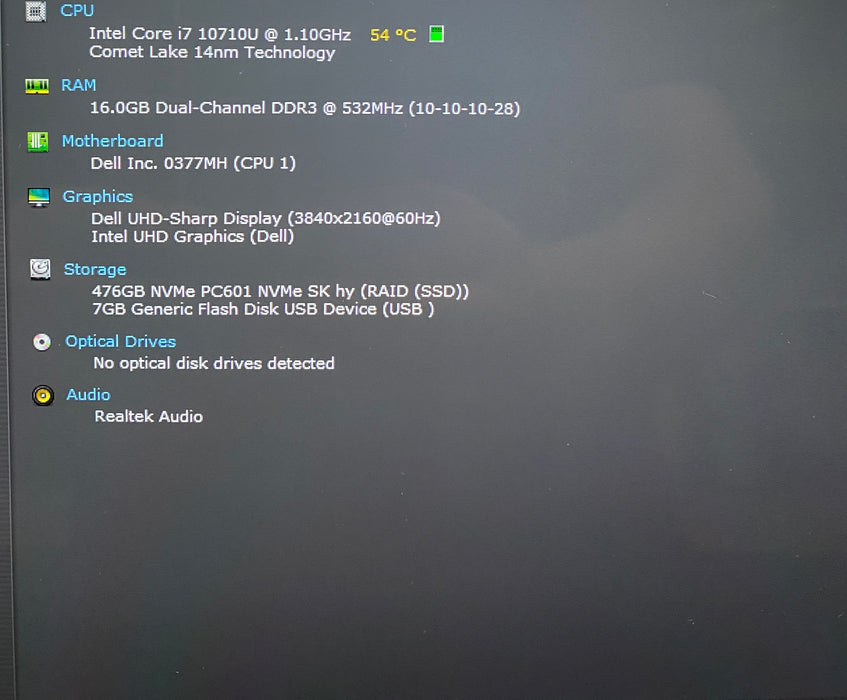 Dell XPS 13 7390 4K TOUCH i7-10710U 1.10GHz 16GB RAM 512GB SSD READ!