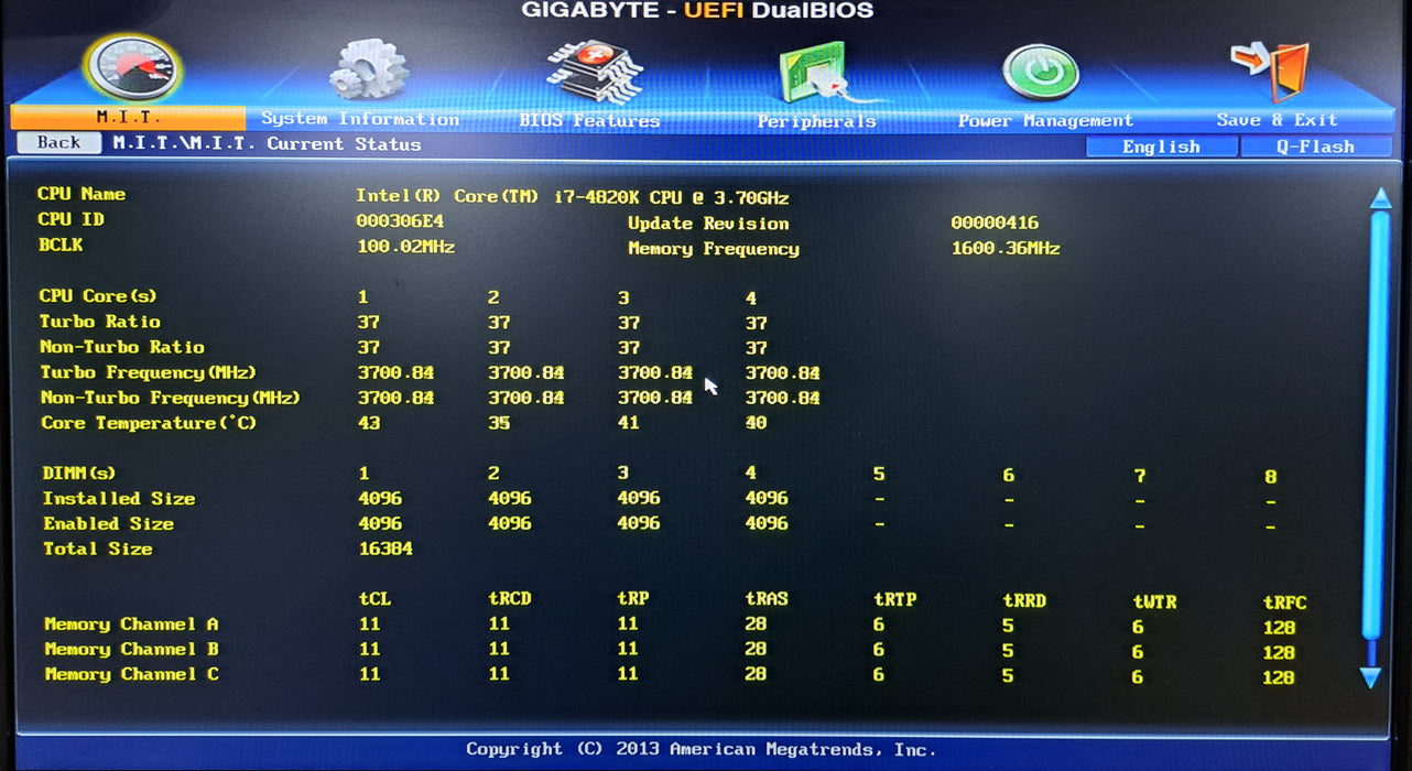 Gigabyte GA-X79-UP4 Full Size Tower | Intel Core i7-4820K, 16GB RAM, MSI HD 7750