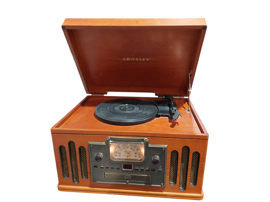 Crosley Wooden Record Player Box / Cassette / CD / Radio AM/FM Model: CR704