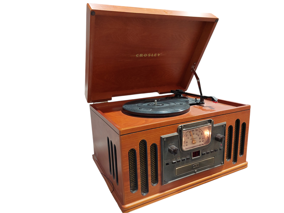 Crosley Wooden Record Player Box / Cassette / CD / Radio AM/FM Model: CR704