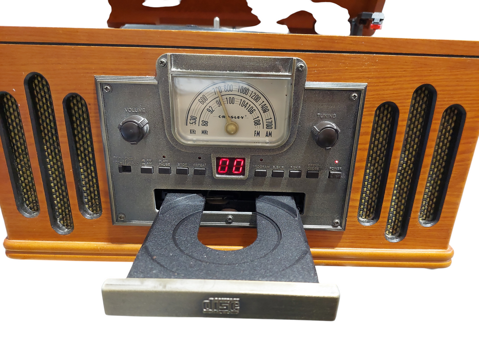 Crosley Wooden Record Player Box / Cassette / CD / Radio AM/FM Model: CR704