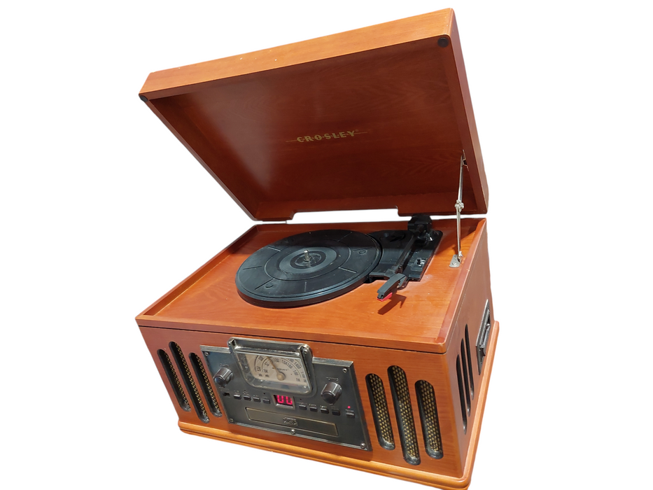 Crosley Wooden Record Player Box / Cassette / CD / Radio AM/FM Model: CR704