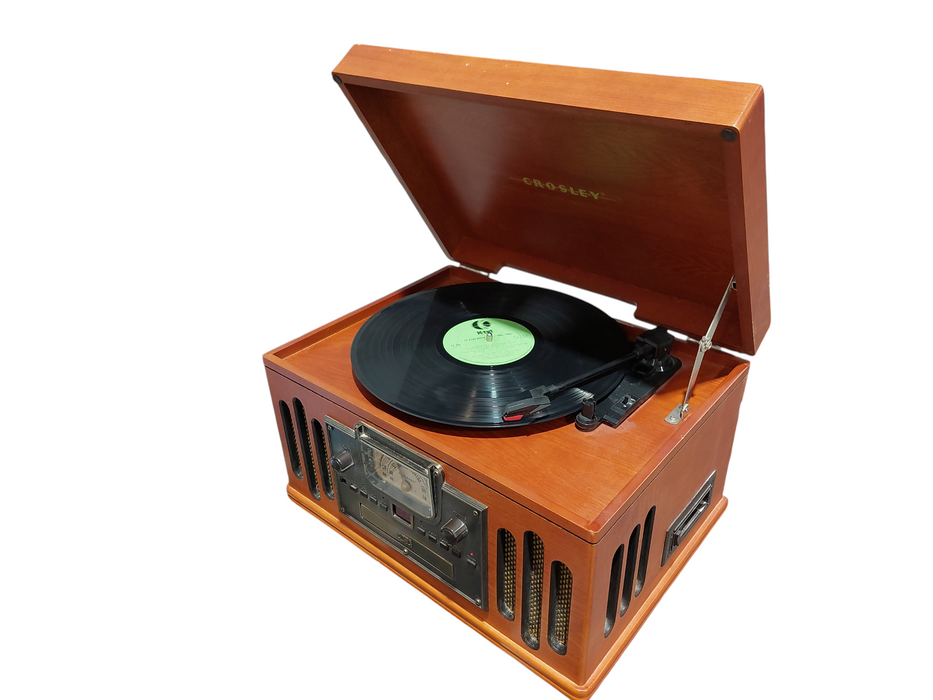 Crosley Wooden Record Player Box / Cassette / CD / Radio AM/FM Model: CR704