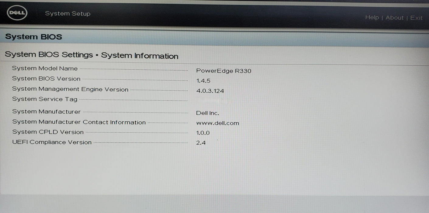 Dell PowerEdge R330 - 1x Xeon E3-1240 v5, 16GB DDR4, H330 - No HDD