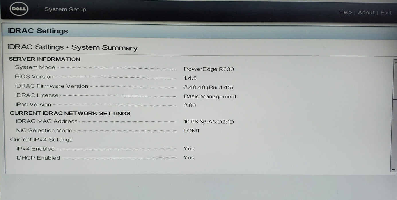 Dell PowerEdge R330 - 1x Xeon E3-1240 v5, 16GB DDR4, H330 - No HDD