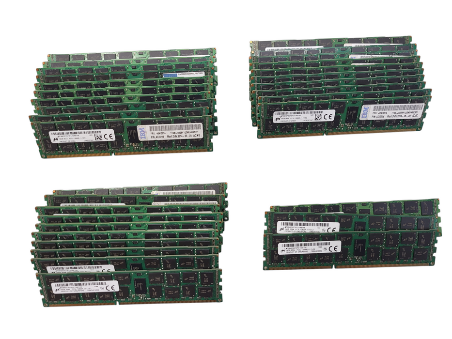Lot of 33x Micron 16GB 2Rx4 PC3L-12800R Server Memory
