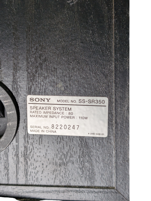 Sony 5.0 Surround Sound Speaker System 2x SS-MF750H 2x SS-SR350 1x SS-CN350