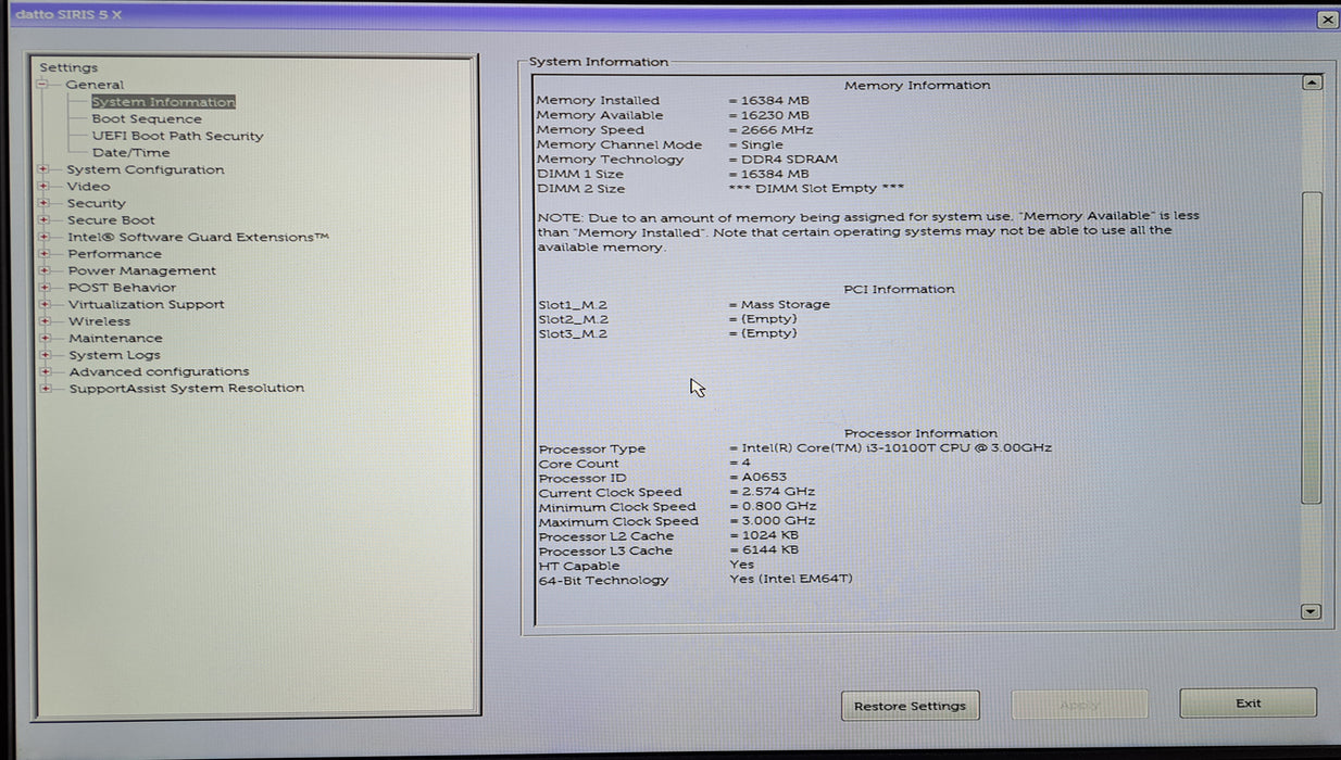 Dell OptiPlex 7080 XE Micro | Intel Core i3-10100T @3.00GHz, 16GB DDR4, 256GB