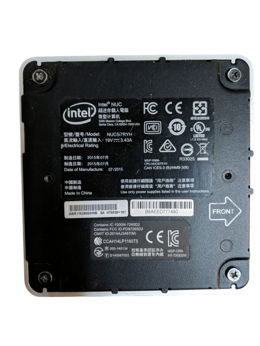Intel NUC5i7RYH Intel Core i7-5557U @ 3.10GHz / 8GB RAM / No HDD