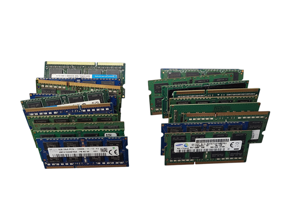 Lot of 20x Various brands 8GB PC3/PC3L SODIMM Laptop memory